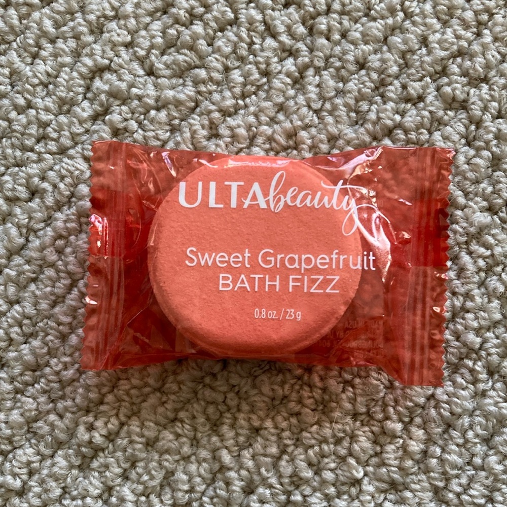 Ulta Beauty Sweet Grapefruit Bath Fizz Large Tablet Bubble Bath 0.8 oz SEALED